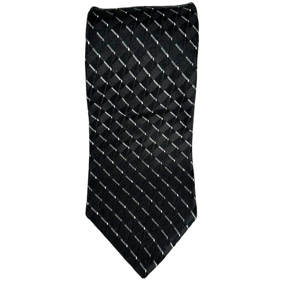 Murano Tie Made In The USA 100% Silk Black and White - Picture 2 of 11